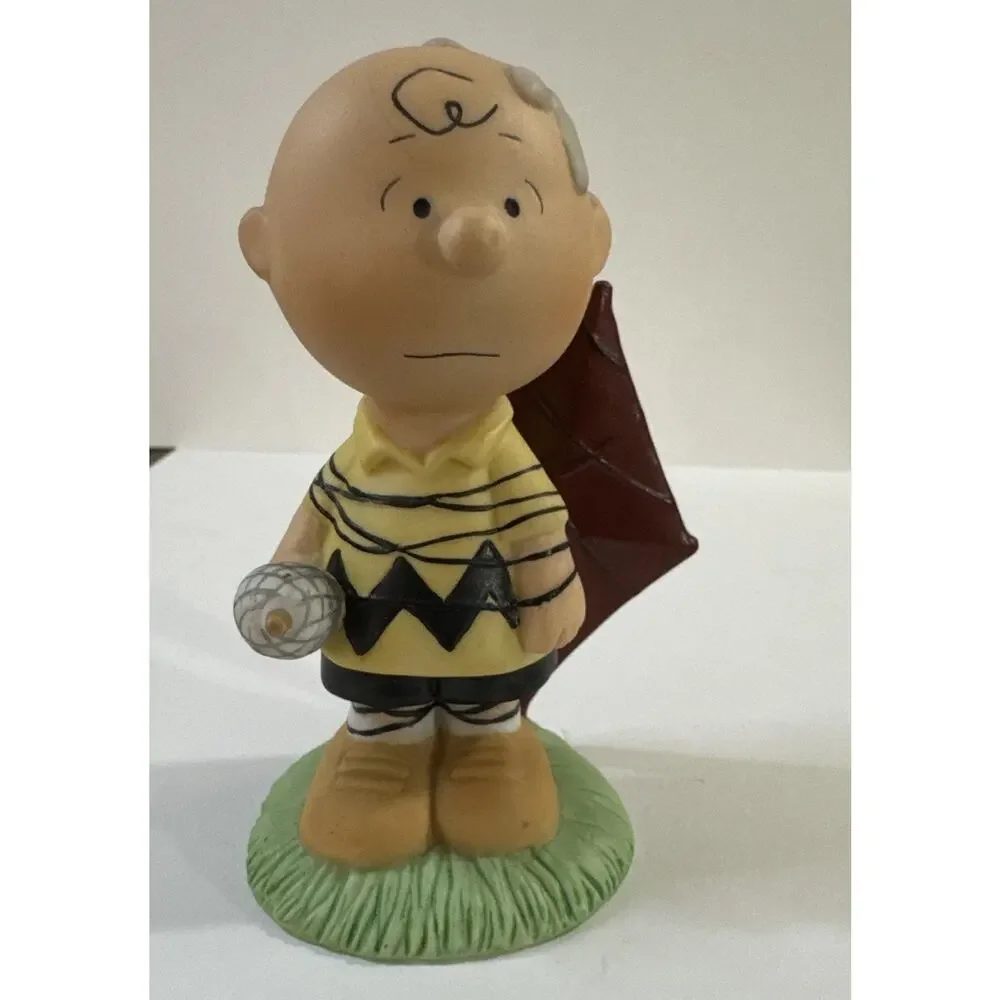 PEANUTS Snoopy Charlie Brown tied up in Kite Westland Giftware Figurine # 8216